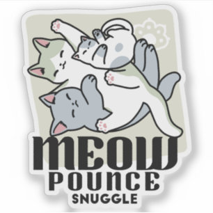 Laze Furr Days - Schattige Lazy Cats Design Sticker