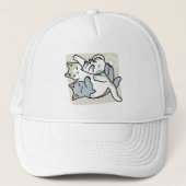 Laze Furr Days - Schattige Lazy Cats Design Trucker Pet (Voorkant)