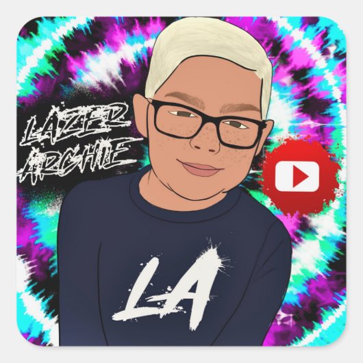 Lazer Archie Stickers (Voorkant)