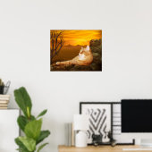 Lazing kat poster (Thuiskantoor)