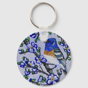 Lazuli Bunting Sleutelhanger
