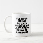 Lazy Awesome Drôle Mug (Gauche)