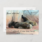 Lazy Bears Post Card Briefkaart (Voorkant / Achterkant)