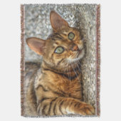 Lazy Bengal Cat Deken (Voorkant Verticaal)