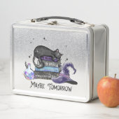 Lazy Black Cat, Halloween Cat | Voor boekworm (In situ)