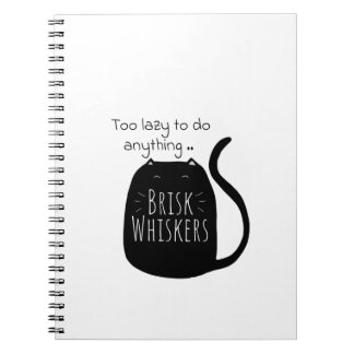 Lazy black cat Spiral Photo Notebook Notitieboek