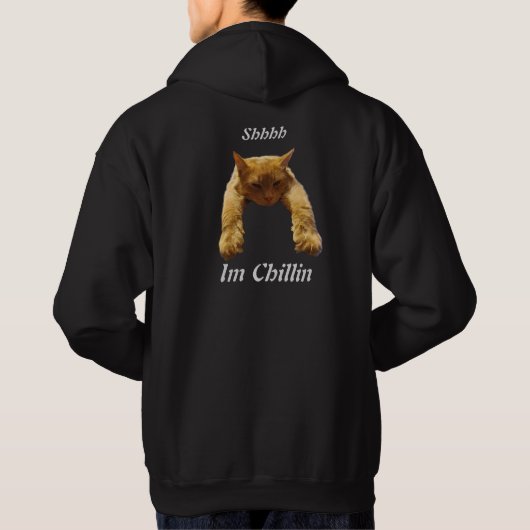 Lazy Brown Chat Chillin, Sweat - shirt à capuche (Dos)