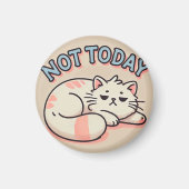 Lazy Cartoon Cat Magneet (Voorkant)