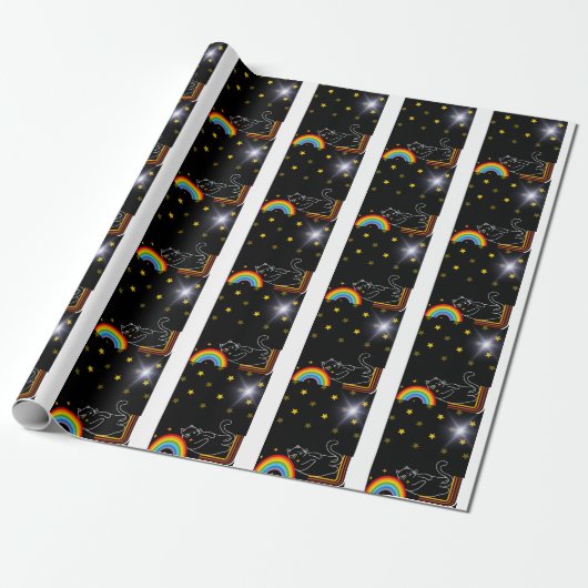 Lazy cat cadeaupapier (Uitgerold)