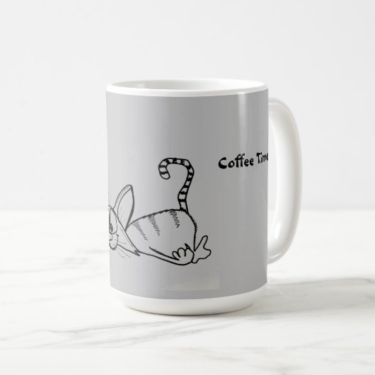 LAZY CAT CAFÉ MUG (Devant droit)