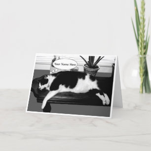 Lazy Cat carte d'anniversaire