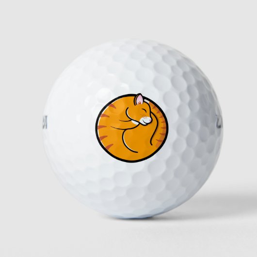 Lazy Cat Days Golf Balls Golfballen (Voorkant)