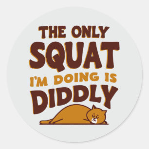 Lazy Cat Fitness - Diddly Squat Kampioen Ronde Sticker