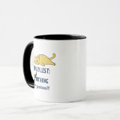 Lazy Cat Gift Mok, te doen Lijst Niets Kattenkoffi Mok (Voorkant links)