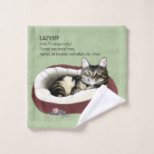 Lazy Chat Led Green Funny (Gant de toilette)
