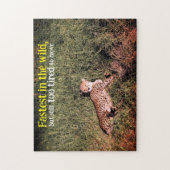 Lazy cheetah foto legpuzzel (Verticaal)