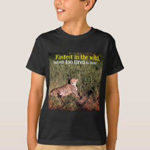 Lazy cheetah foto t-shirt
