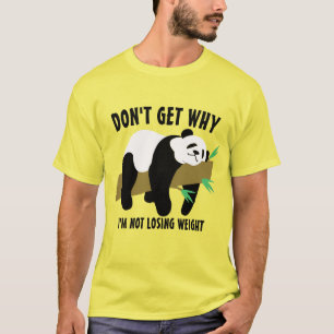 Lazy Couch Potato Funny Panda Weight Loight Meme T-shirt