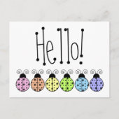 Lazy Daisy Ladybug Briefkaart (Voorkant)