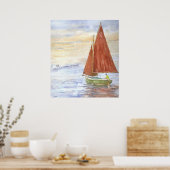 Lazy Day Sail Poster (Keuken)