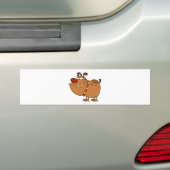 Lazy Dog Cartoon Character Bumpersticker (Op auto)