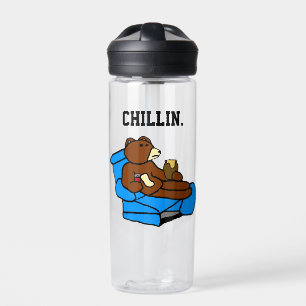 Lazy Easy Chair Beer, Funny Chillin’ Dad Cartoon Waterfles