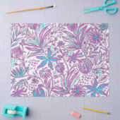 Lazy Floral Pattern on White Metal Lunch Box Tissuepapier (Craft)