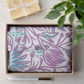 Lazy Floral Pattern on White Metal Lunch Box Tissuepapier (Geschenk)