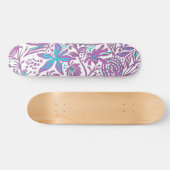 Lazy Floral Pattern on White Skateboard (Horizontaal)