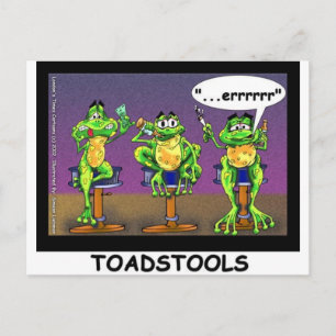 Lazy Frogs o Toadstools Funny Gifts & T - shirts Briefkaart