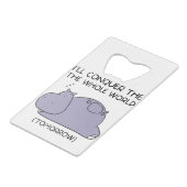 Lazy Funny Hippo Je vais conquérir le monde entier (Dos Angle)