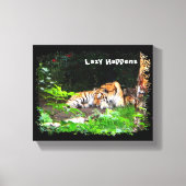Lazy gebeurt in Siberian Tiger Canvas Afdruk (Voorkant)