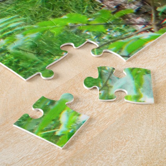 Lazy gebeurt in Siberian Tiger Legpuzzel (Zijkant)