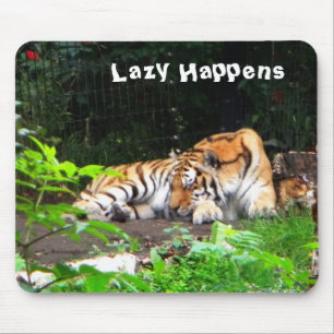 Lazy gebeurt in Siberian Tiger Muismat