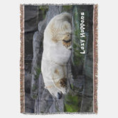 Lazy geluk Polar Beer Deken (Voorkant Verticaal)