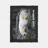 Lazy geluk Polar Beer Fleece Deken (Voorkant)