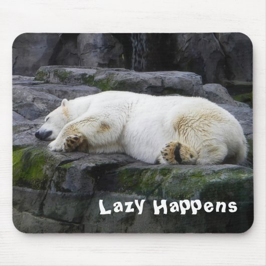 Lazy geluk Polar Beer Muismat (Voorkant)