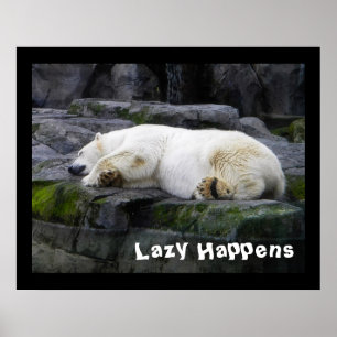 Lazy geluk Polar Beer Poster