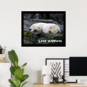 Lazy geluk Polar Beer Poster (Thuiskantoor)