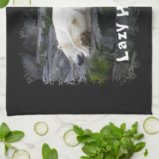 Lazy geluk Polar Beer Theedoek (Gevouwen)