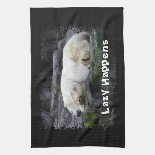 Lazy geluk Polar Beer Theedoek (Verticaal)