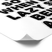 Lazy Geweldige Funny Poster (Hoek)