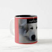 Lazy Great Pyreneeën Dog not Today Red Black Mok (Voorkant links)