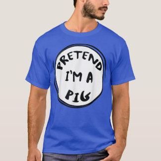 Lazy Halloween Costume Funny Pretend, ik ben een v T-shirt