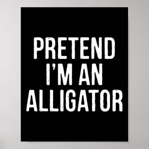 Lazy Halloween Costume Gift Pretend Ik ben een All Poster