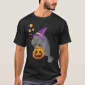 Lazy Halloween Costume Manatee Pumpkin Zee Koe Wit T-shirt (Voorkant)