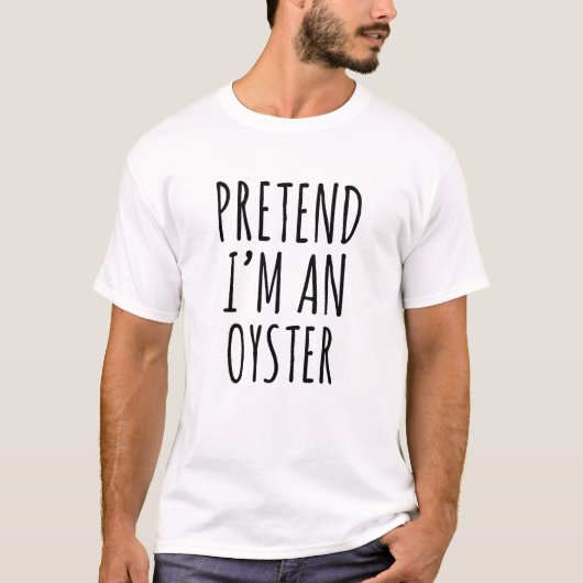 Lazy Halloween Costume Pretend i m an Oyster Simpl T-shirt (Voorkant)