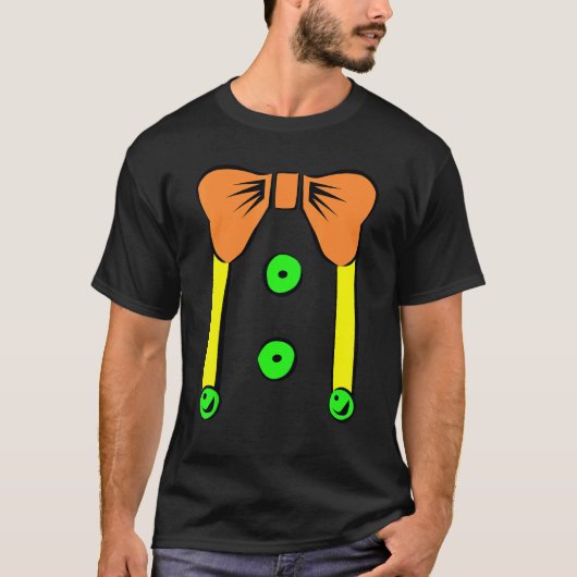 Lazy Halloween Costume T - shirts Clown Suspenders (Voorkant)