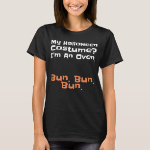 Lazy Halloween kostuum zwanger met drieling T-shirt