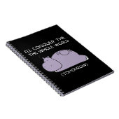 Lazy Hippo Ik veroverde morgen de wereld Notitieboek (Rechterzijde)